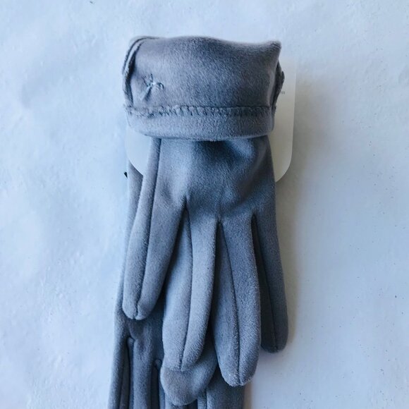 Elle Women gray  Gloves  Lined  Smart Touch MSRP $32 - Picture 4 of 6